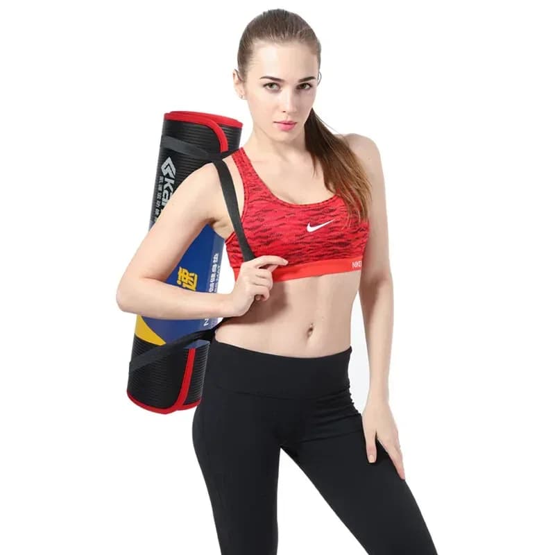 10 مللي متر اليوغا حصيرة اضافية سميكة 1830*610 مللي متر NRB عدم الانزلاق وسادة