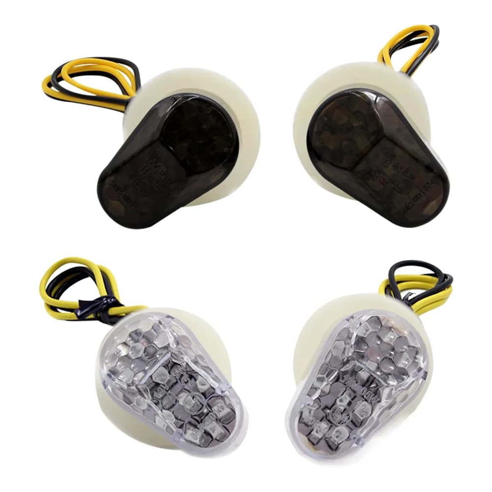 2 قطعة دراجة نارية بدوره إشارات مؤشر LED وامض أضواء فوتو فلاش لمبة المحرك
