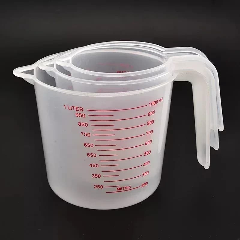 3 قطعة أكواب قياس سائل الخبز PVC مقياس كوب البلاستيك قياس حجم كوب أدوات المطبخ