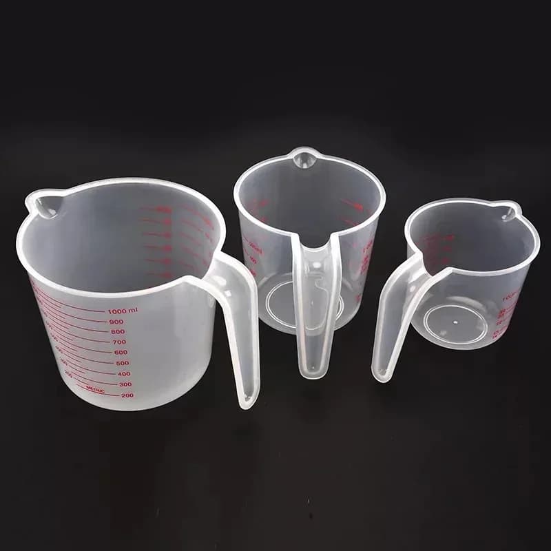 3 قطعة أكواب قياس سائل الخبز PVC مقياس كوب البلاستيك قياس حجم كوب أدوات المطبخ