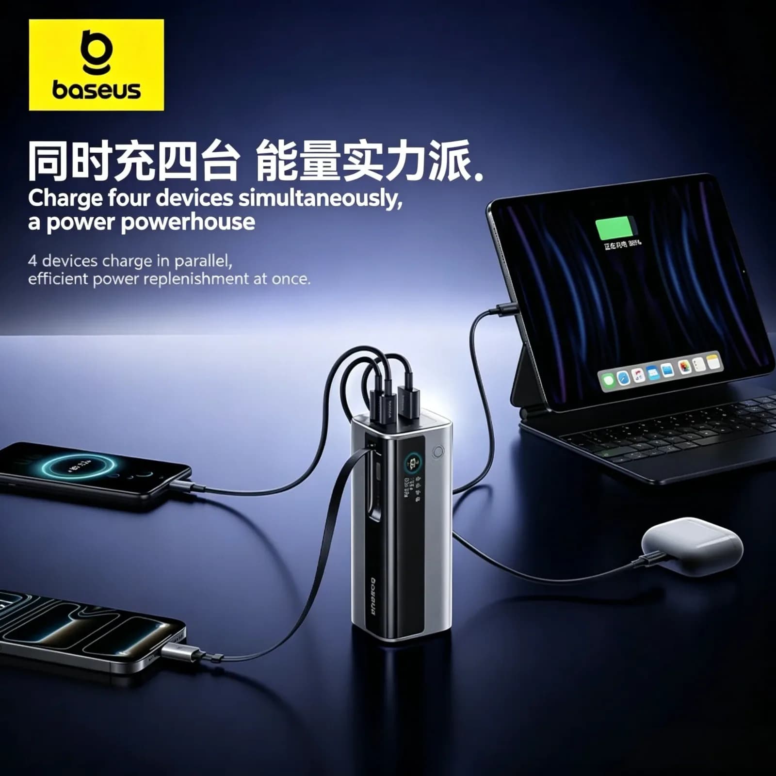 Baseus 3C Certified 20000mAh 145W Power Bank Airplane Allowed Outdoor Charger For iPhone