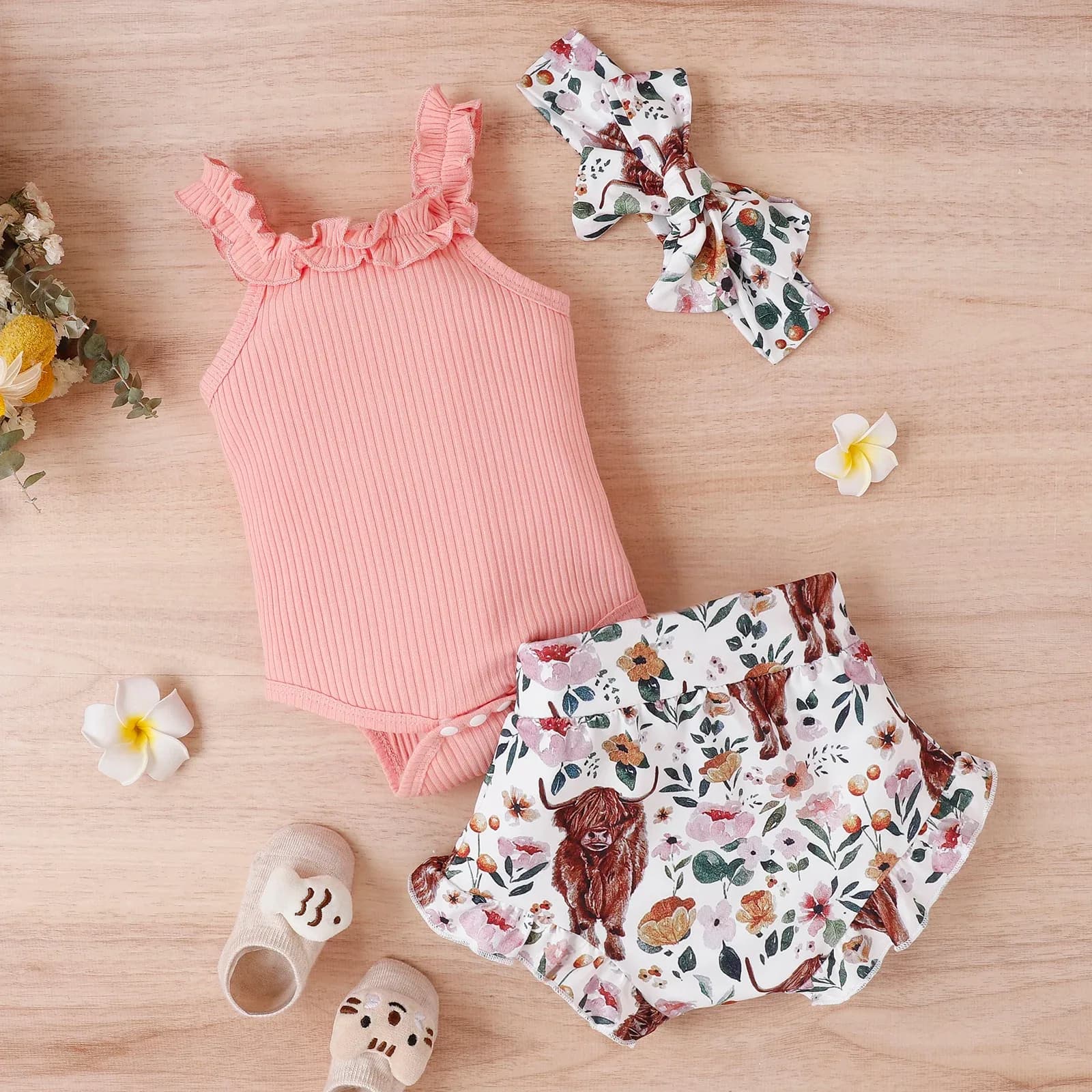 Citgeett Summer Infant Baby Girl Pants Suit Casual Party Off Shoulder Romper Tops + Print