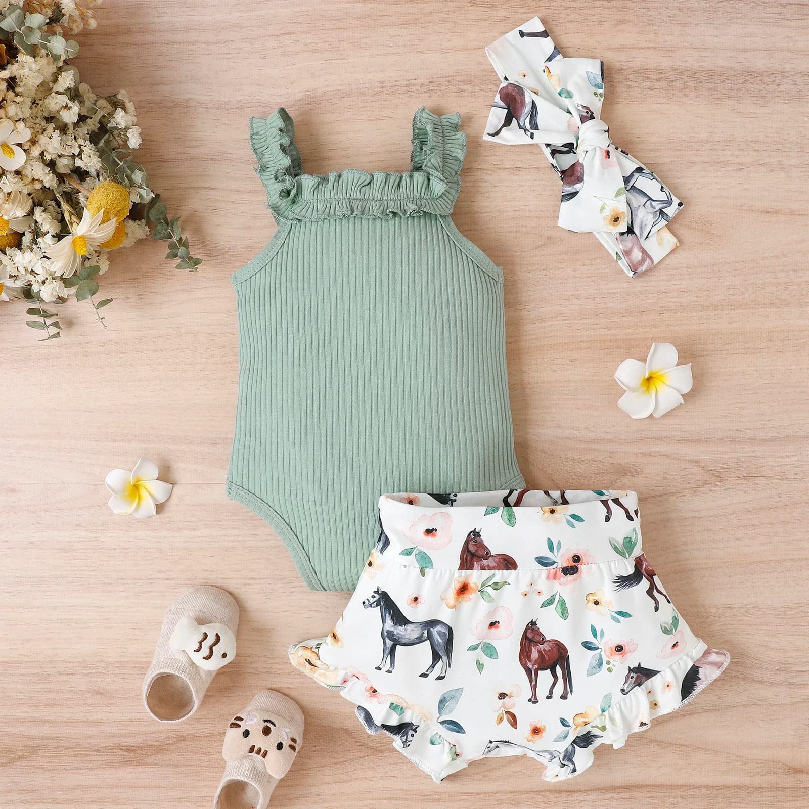Citgeett Summer Infant Baby Girl Pants Suit Casual Party Off Shoulder Romper Tops + Print