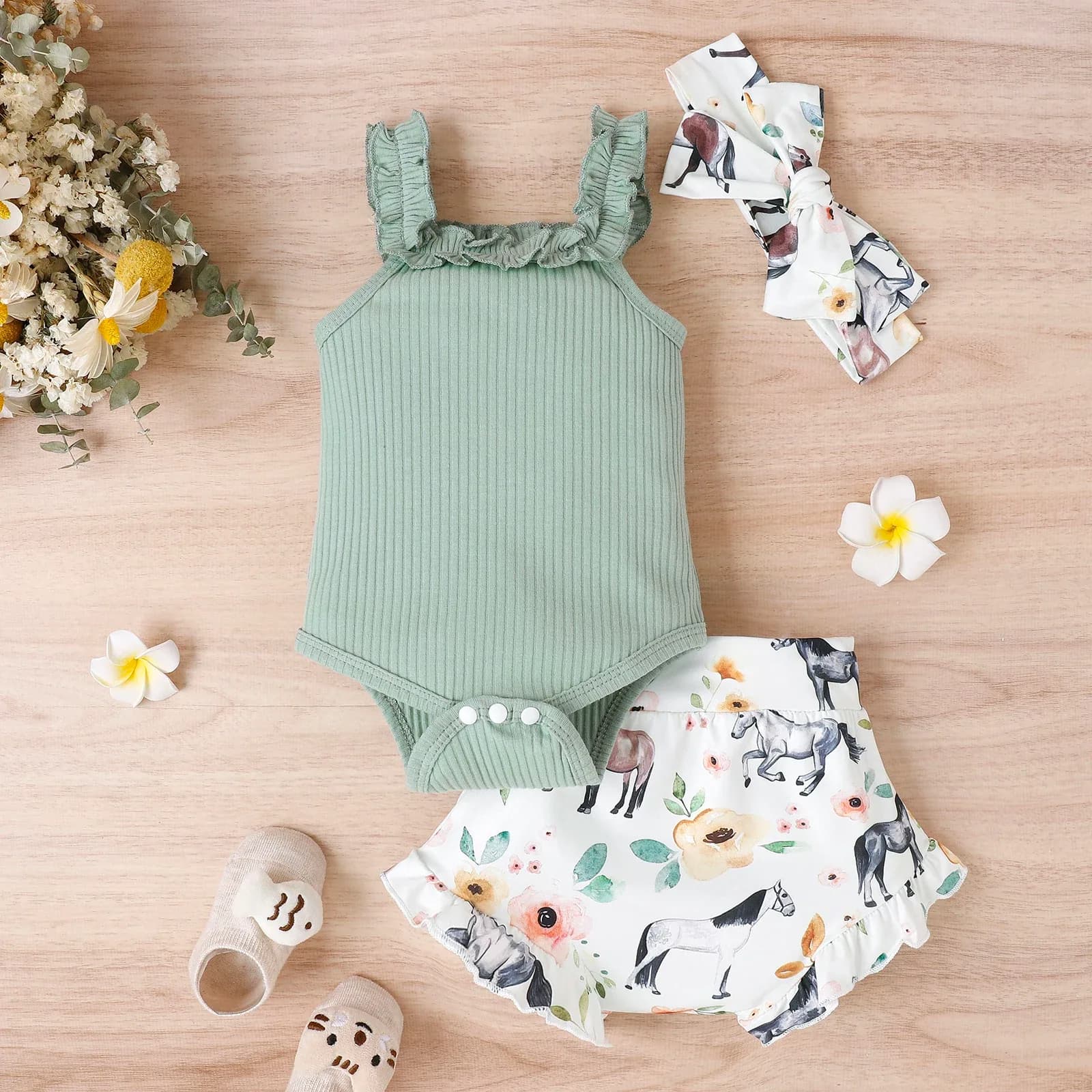 Citgeett Summer Infant Baby Girl Pants Suit Casual Party Off Shoulder Romper Tops + Print