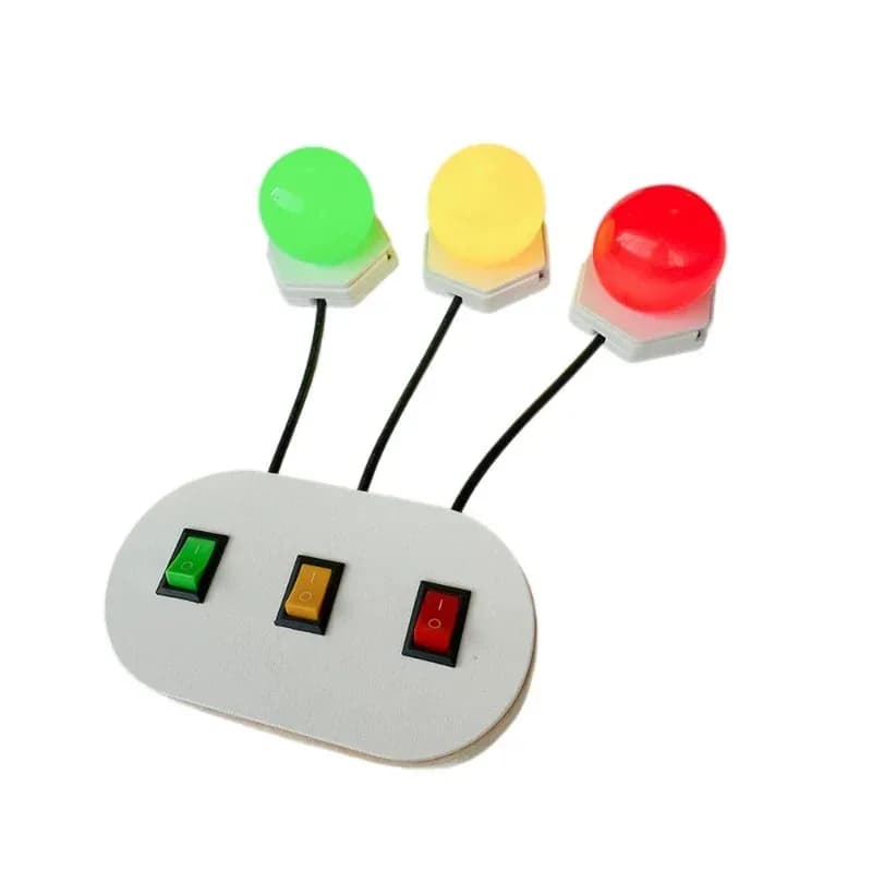 رياض الأطفال مونتيسوري مشغول مجلس الملحقات كاتربيلر والعتاد LED مصباح جرس