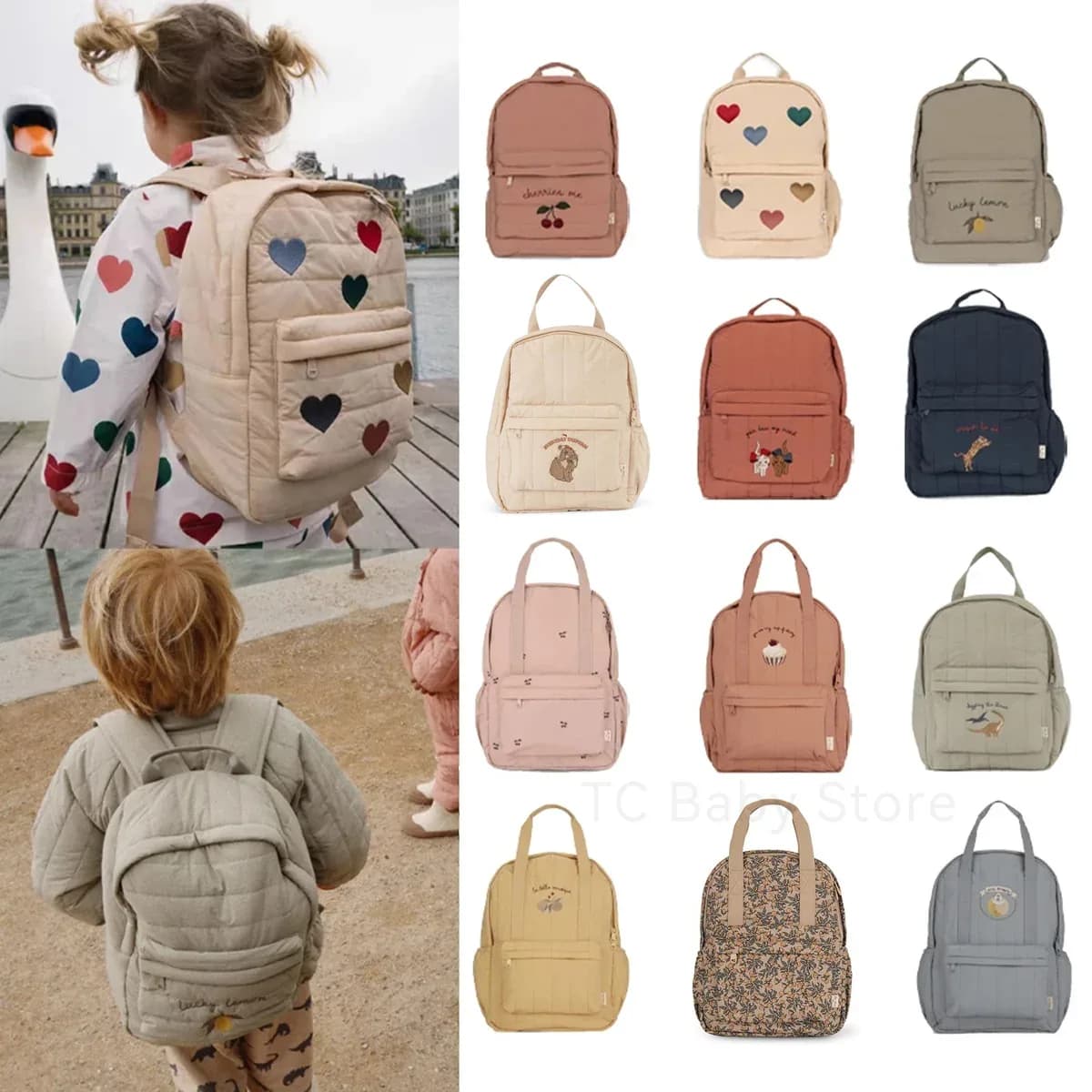 KS Baby Backpack Kids Schoolbag Kindergarten Bags Brand Cherry Lemon Children's Boys