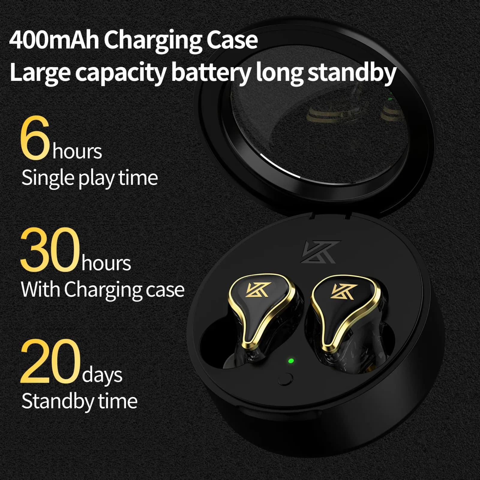 KZ سماعات بلوتوث 5.2 TWS سماعات لاسلكية هجينة HiFi لعبة سماعات أذن رياضية SK10