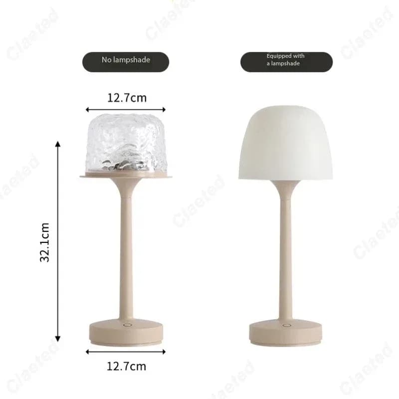 LED عالية القدمين تموج الماء جو مكتب مصباح رومانسية زوجين هدية داخلي غرفة نوم