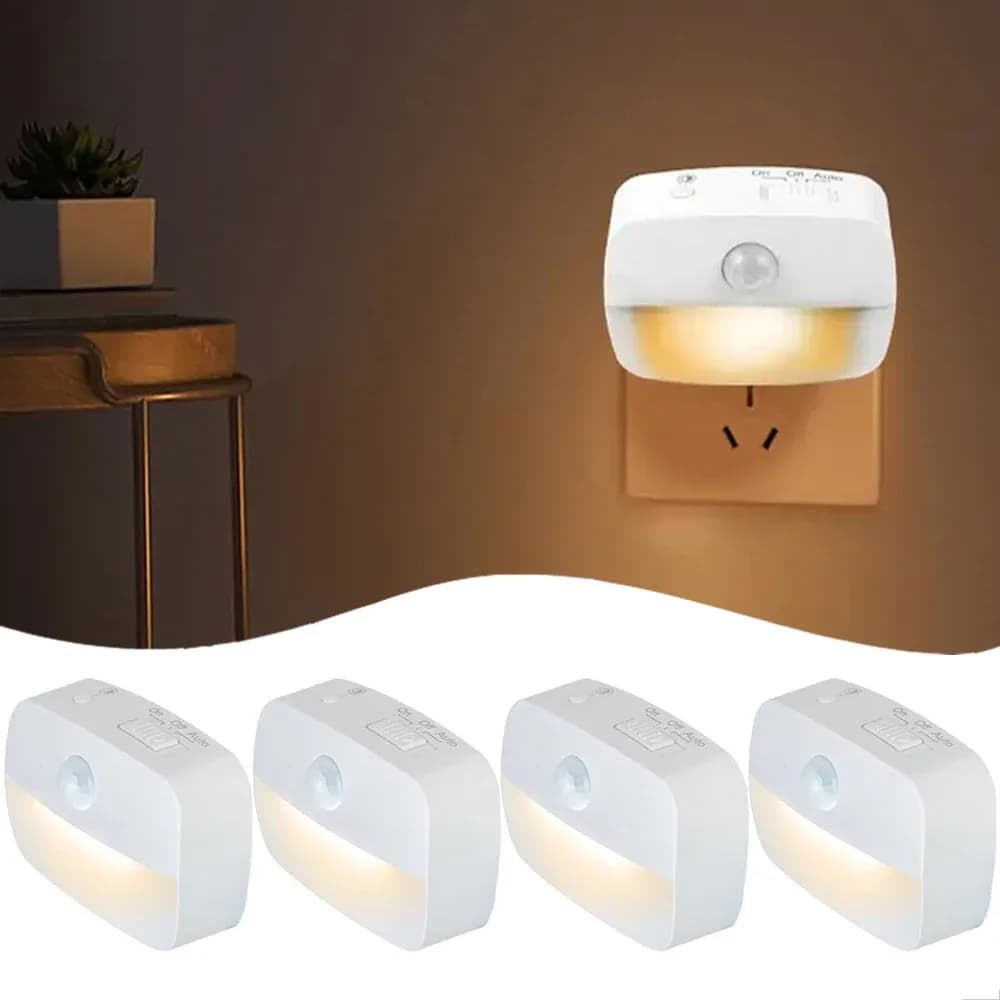 مصباح LED ذكي بمستشعر حركة ، قابس ليلي ، مصباح حائط للمنزل ، ممر ، مرحاض ، ممر