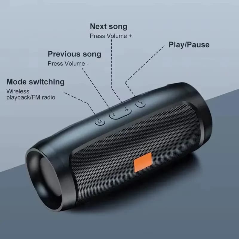 مكبرات صوت لينوفو TF USB FM محمولة بتقنية البلوتوث 5.4، مكبرات صوت مزدوجة