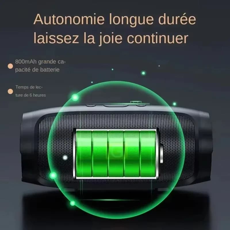 مكبرات صوت لينوفو TF USB FM محمولة بتقنية البلوتوث 5.4، مكبرات صوت مزدوجة