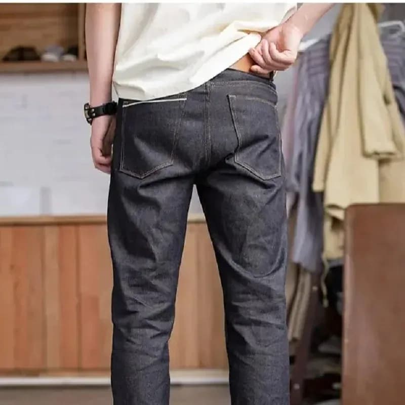 Maden Retro 11.6oz Selvedge جينز من قماش الدنيم الخام مدبب عادي مناسب جينز قطني