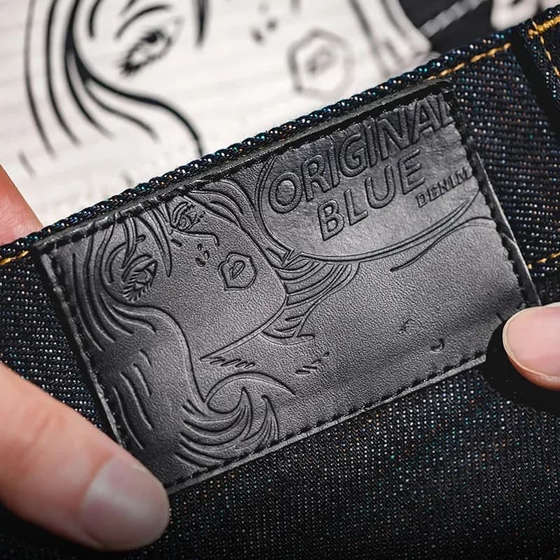 Maden Vintage 13.5OZ Selvedge جينز خام من قماش الدنيم سروال دينم مستقيم للرجال