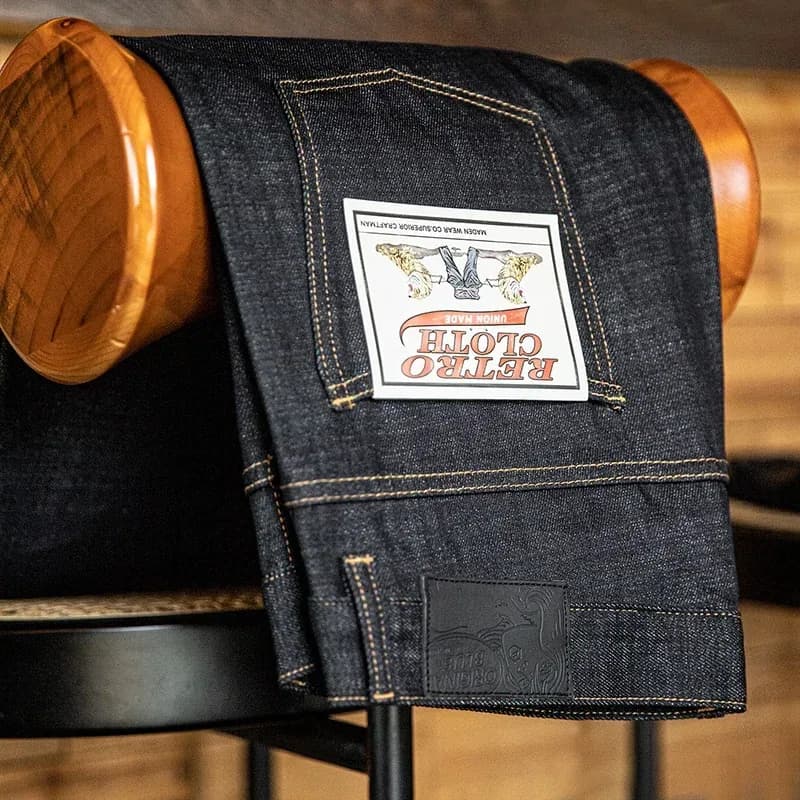 Maden Vintage 13.5OZ Selvedge جينز خام من قماش الدنيم سروال دينم مستقيم للرجال