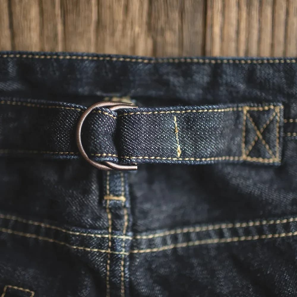 Maden خمر 14oz Selvedge الخام الدينيم الجينز شعر الخيل الجلود التصحيح مستقيم