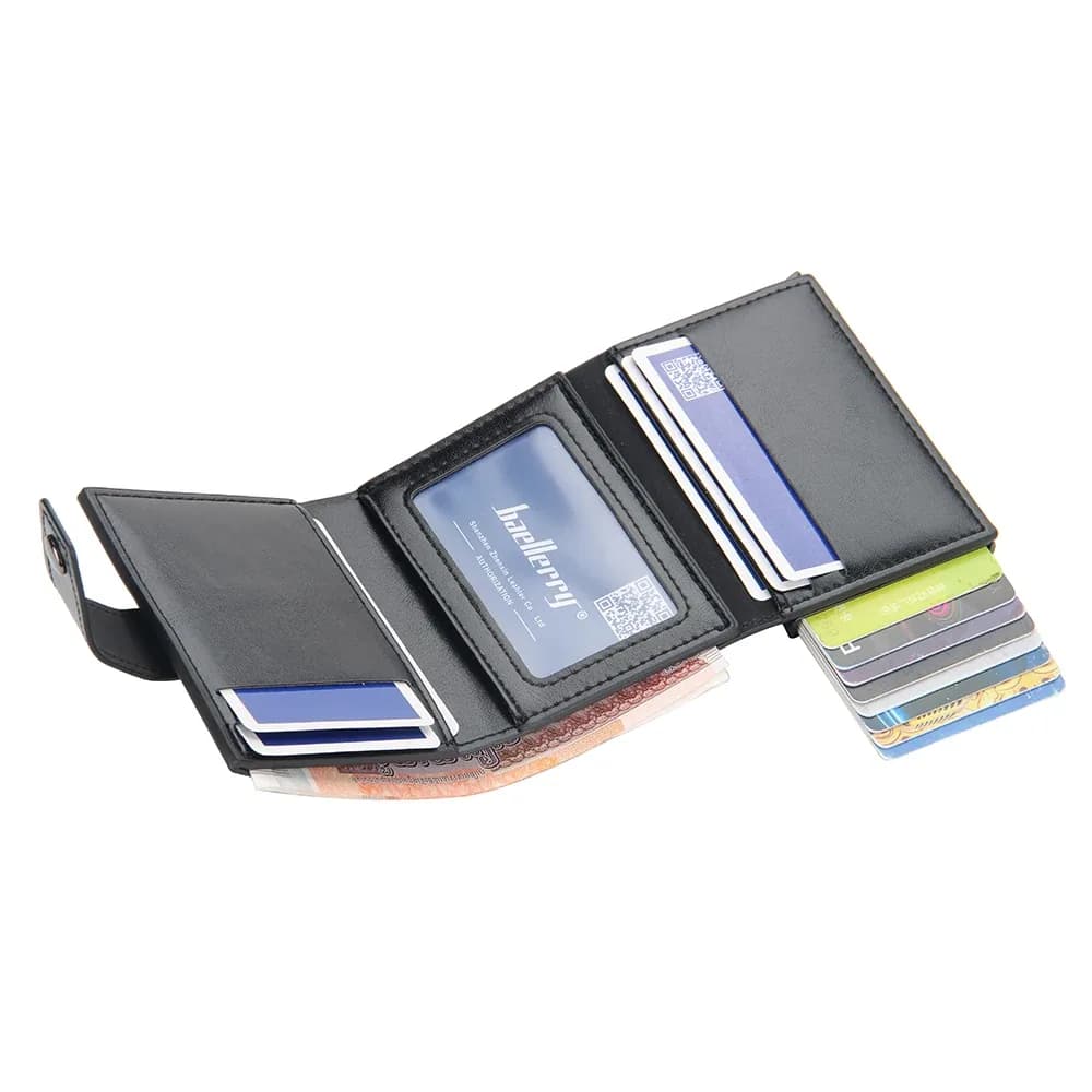 جديد RFID حجب حماية الرجال المحفظة معرف حامل بطاقة الائتمان الجلود معدن