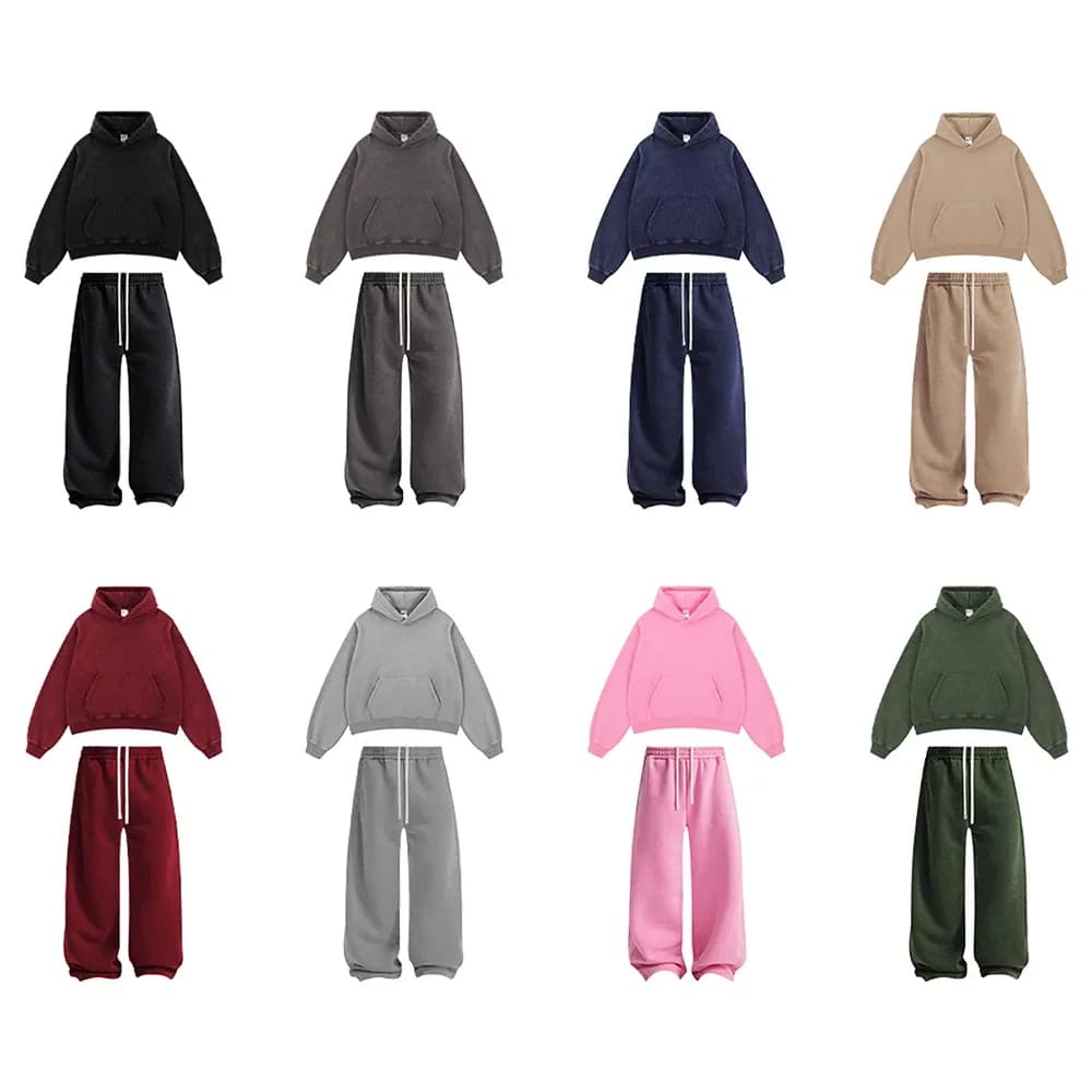 الرجعية الشتاء رجل غسلها الصوف هوديس Sweatpants للجنسين فضفاض مقنعين البلوفرات