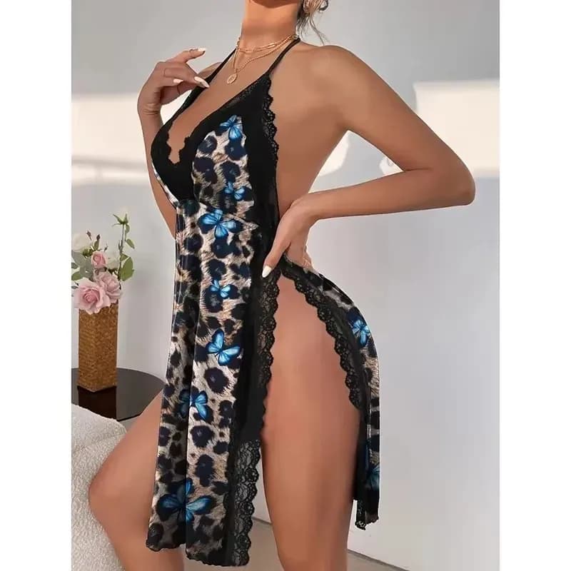 ملابس داخلية نسائية مثيرة مقاس كبير بيجامة نوم منزلية فضفاضة