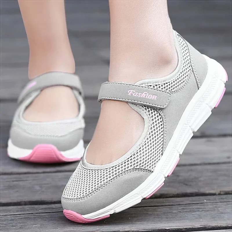 أحذية نسائية خفيفة الوزن أحذية فلكنيز للنساء باللون الأبيض Zapatillas De Mujer