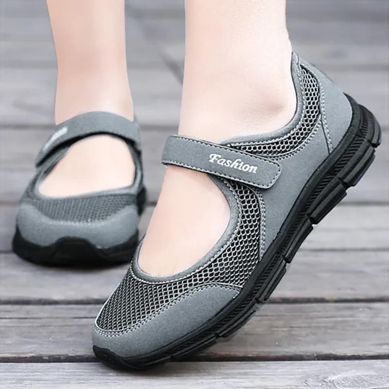 أحذية نسائية خفيفة الوزن أحذية فلكنيز للنساء باللون الأبيض Zapatillas De Mujer