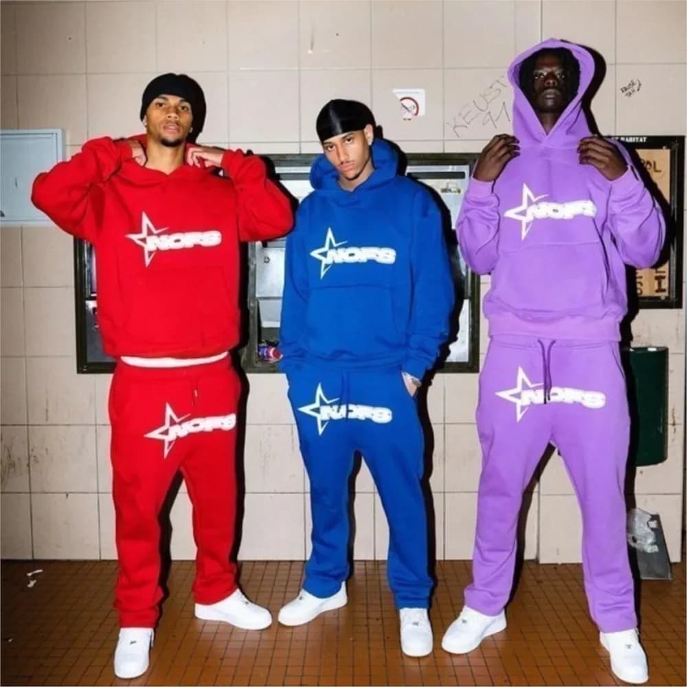 Y2K هوديس الرجال Harajuku الهيب هوب رسالة الجرافيك طباعة بلوزات فضفاضة 2024