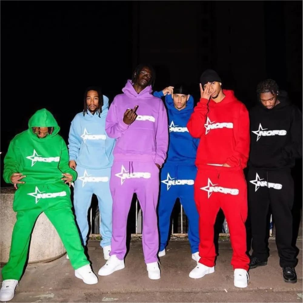 Y2K هوديس الرجال Harajuku الهيب هوب رسالة الجرافيك طباعة بلوزات فضفاضة 2024