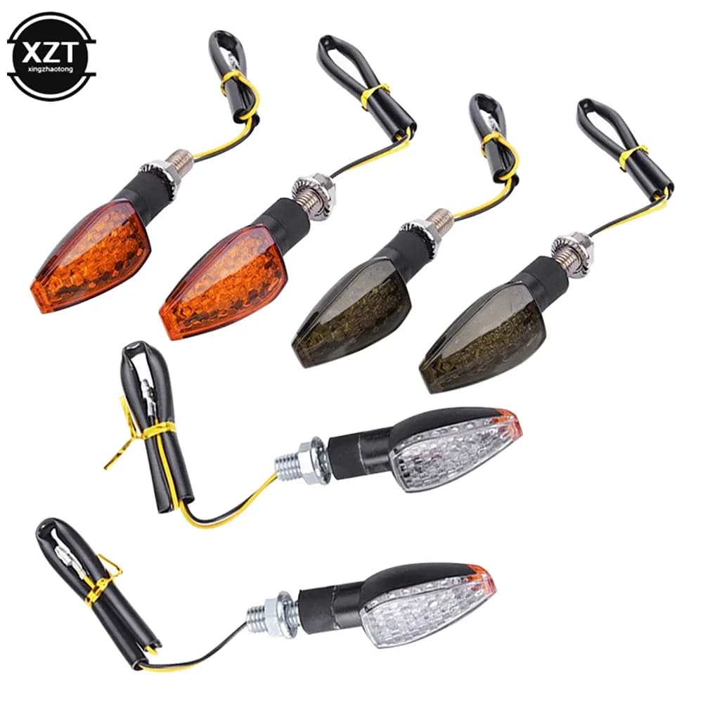 2 قطعة العالمي 14 أضواء LED 12 فولت دراجة نارية وامض بدوره إشارة المؤشر الخلفي