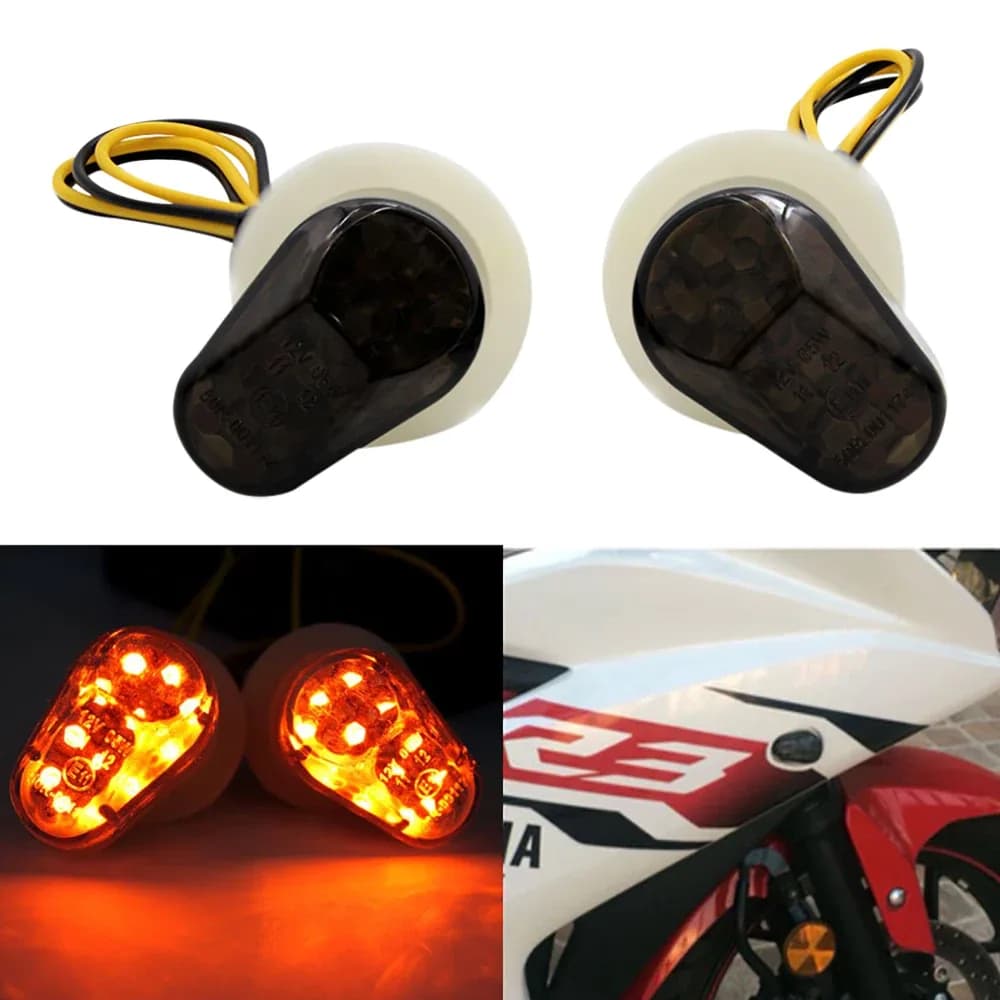 2 قطعة دراجة نارية بدوره إشارات مؤشر LED وامض أضواء فوتو فلاش لمبة المحرك