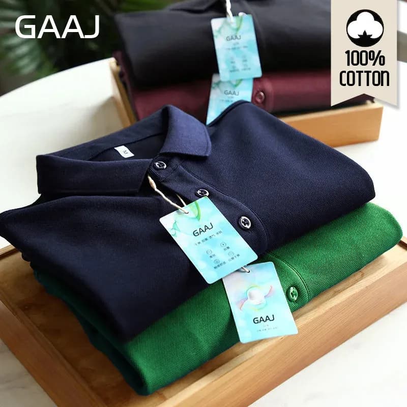 GAAJ 100٪ القطن قميص بولو الرجال قمصان قصيرة الأكمام الصيف مصمم أزياء العلامة
