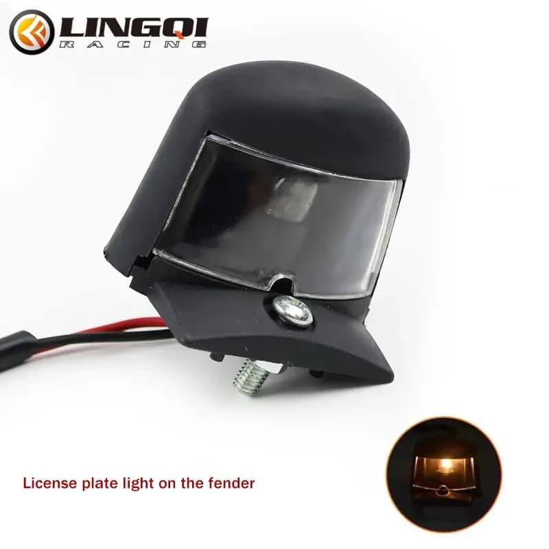 LINGQI دراجة نارية رقم الترخيص لوحة ضوء LED الخلفية الذيل مصباح 12 فولت مقاوم