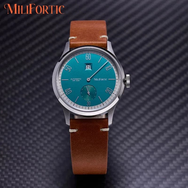 Milifortic 38 مللي متر الحد الأدنى القفز ساعة السيارات ساعة رجل R088 الياقوت